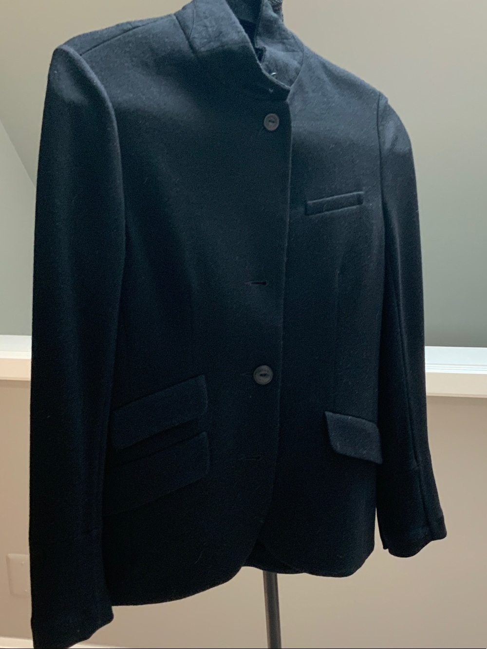 Rag and Bone Black Slade Wool-Blend Blazer